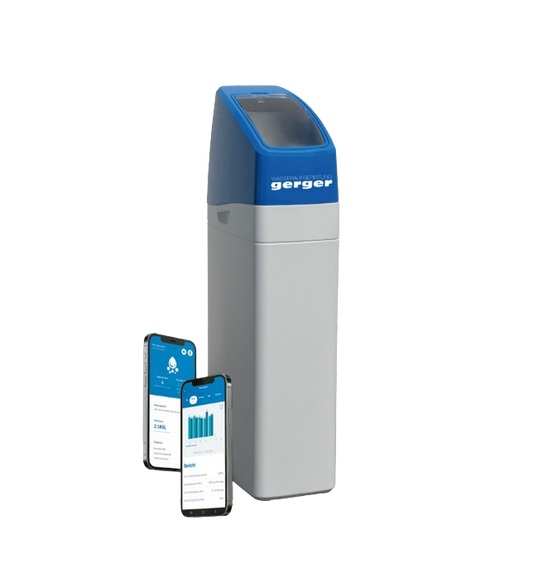 Unsere Enthärtungsanlage EVA bietet Ihnen die optimale Lösung für hartes Wasser. Mit modernster Technologie sorgt sie dafür, dass Sie jederzeit weiches, angenehmes Wasser genießen können. Hartes Wasser gehört der Vergangenheit an 
– verabschieden Sie sich von Kalkablagerungen in Ihren Haushaltsgeräten, Badarmaturen und Wasserrohren. Die integrierte Smartphone-Steuerung ermöglicht es Ihnen, die Anlage bequem von überall aus zu überwachen und zu steuern.