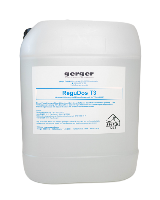 Dosiermittel Korrosionsschutz ReguDos T3 für hartes Wasser