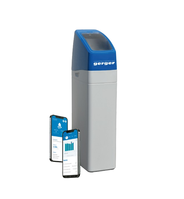 Unsere Enthärtungsanlage EVA bietet Ihnen die optimale Lösung für hartes Wasser. Mit modernster Technologie sorgt sie dafür, dass Sie jederzeit weiches, angenehmes Wasser genießen können. Hartes Wasser gehört der Vergangenheit an 
– verabschieden Sie sich von Kalkablagerungen in Ihren Haushaltsgeräten, Badarmaturen und Wasserrohren. Die integrierte Smartphone-Steuerung ermöglicht es Ihnen, die Anlage bequem von überall aus zu überwachen und zu steuern. 